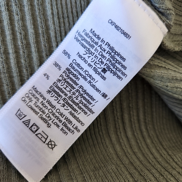 Madewell Ruffle Ribbed Pointelle Sleeveless Tank Top Cute Feminine Extra Small - Picture 9 of 11